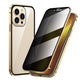 Magnetic iPhone case with privacy glass and metal