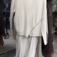 Women's dress with side zipper and patches