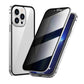 Magnetic iPhone case with privacy glass and metal