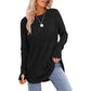2025 Fall New✨Womens Tunic Tops to Wear with Leggings Long Sleeve Thumb Hole Shirts Crew Neck Curved Hem