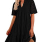 💥Last Day Special Sale 49% OFF💃Women's Elegant Hollow Out Lace Ruffle Casual Mini Dress