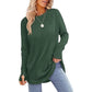 2025 Fall New✨Womens Tunic Tops to Wear with Leggings Long Sleeve Thumb Hole Shirts Crew Neck Curved Hem