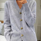 🌸Women's Casual Winter Plain Yarn Wool Yarn Buttoned Cardigan
