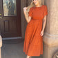 🌷LAST DAY SALE 50% OFF!!💥2026 Summer Casual Floral Print Short Flutter Sleeve Crew Neck Smocked High Waist Flowy Maxi Dress