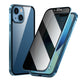 Magnetic iPhone case with privacy glass and metal