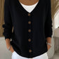 Women's Autumn Buttoned V-neck Cardigan Sweater