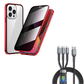 Magnetic iPhone case with privacy glass and metal