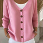 Women's Autumn Buttoned V-neck Cardigan Sweater