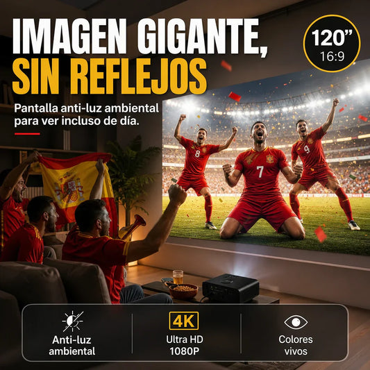 ⌛Limited-time offer-Portable Projector 4K Anti-Light Folding Screen