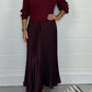 🔥Black Friday Promotion 50%OFF🔥Women's solid color Long Sleeve Jumper & Pleated Bottom Dress