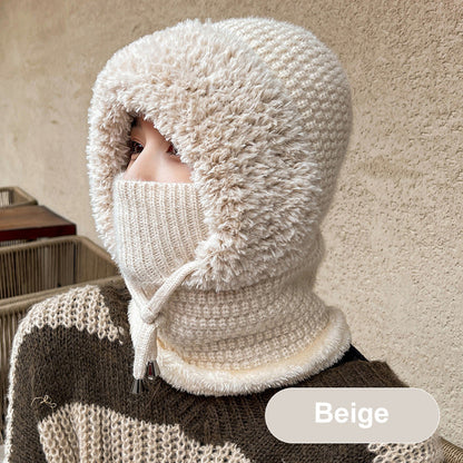 🎅🏻Christmas Sale 49% Off🎄Women's Winter One-Piece Knitted Beanie Scarf Mask 3-in-1 Balaclava