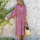 👗👗Women's Elegant Puff Sleeve Floral Boho Maxi Dress