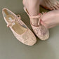 Elegant Mesh Ballet Shoes with Bow