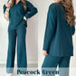 [Perfect Gift] V-Neck Casual Slit Knitted Two-Piece Set - Effortless Elegance for Every Occasion
