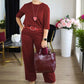Elegant Longline Cardigan & Top & Pants 3-Pieces Set