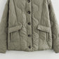 Women's Fashion Warm Button Down Cropped Jacket
