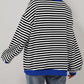 Women's Oversized Striped Long Sleeve Top