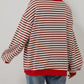 Women's Oversized Striped Long Sleeve Top
