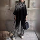 Women's High Neck Printed Top & Loose Pants Set