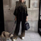 Women's High Neck Printed Top & Loose Pants Set