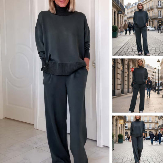 Women's Turtleneck Knit Loungewear Set