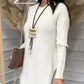 Women’s Irregular Sweater & Pleated Tank Midi Dress 2-Piece Set