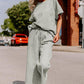 HOT SALE🔥Women's Textured Loose Fit T Shirt and Drawstring Pants Casual Set