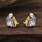 Little Girl Hugging Dog Ear Studs & Necklace