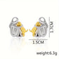 Little Girl Hugging Dog Ear Studs & Necklace