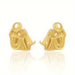 Little Girl Hugging Dog Ear Studs & Necklace