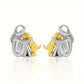 Little Girl Hugging Dog Ear Studs & Necklace