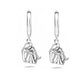 Little Girl Hugging Dog Ear Studs & Necklace