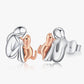 Little Girl Hugging Dog Ear Studs & Necklace