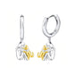Little Girl Hugging Dog Ear Studs & Necklace