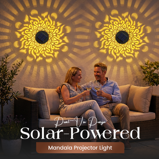 💓💓Surprise Price: Only £8.99!!🔥Solar-Powered Mandala Projector Light🎁🏠
