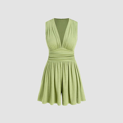 Women’s Deep V-Neck Sleeveless Romper