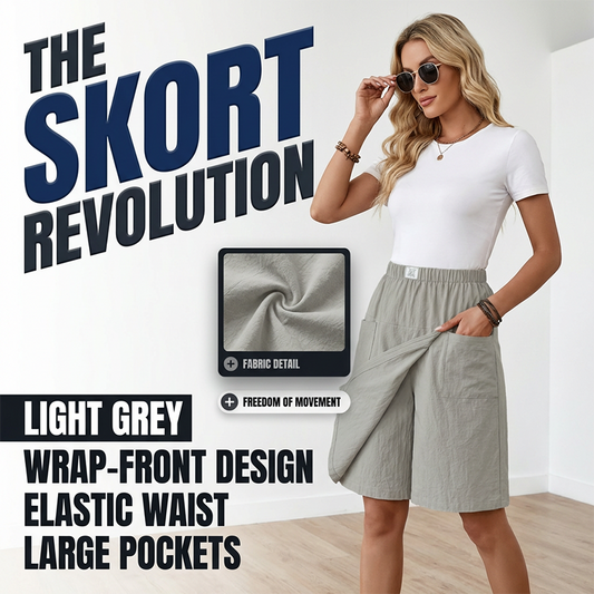 🔥2026 Newest Models-Women's Casual Elastic Waist Wrap Skort