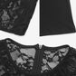 Elegant Vintage-Inspired One-Piece Lace Patchwork Solid Color Tie Waist Jumpsuits